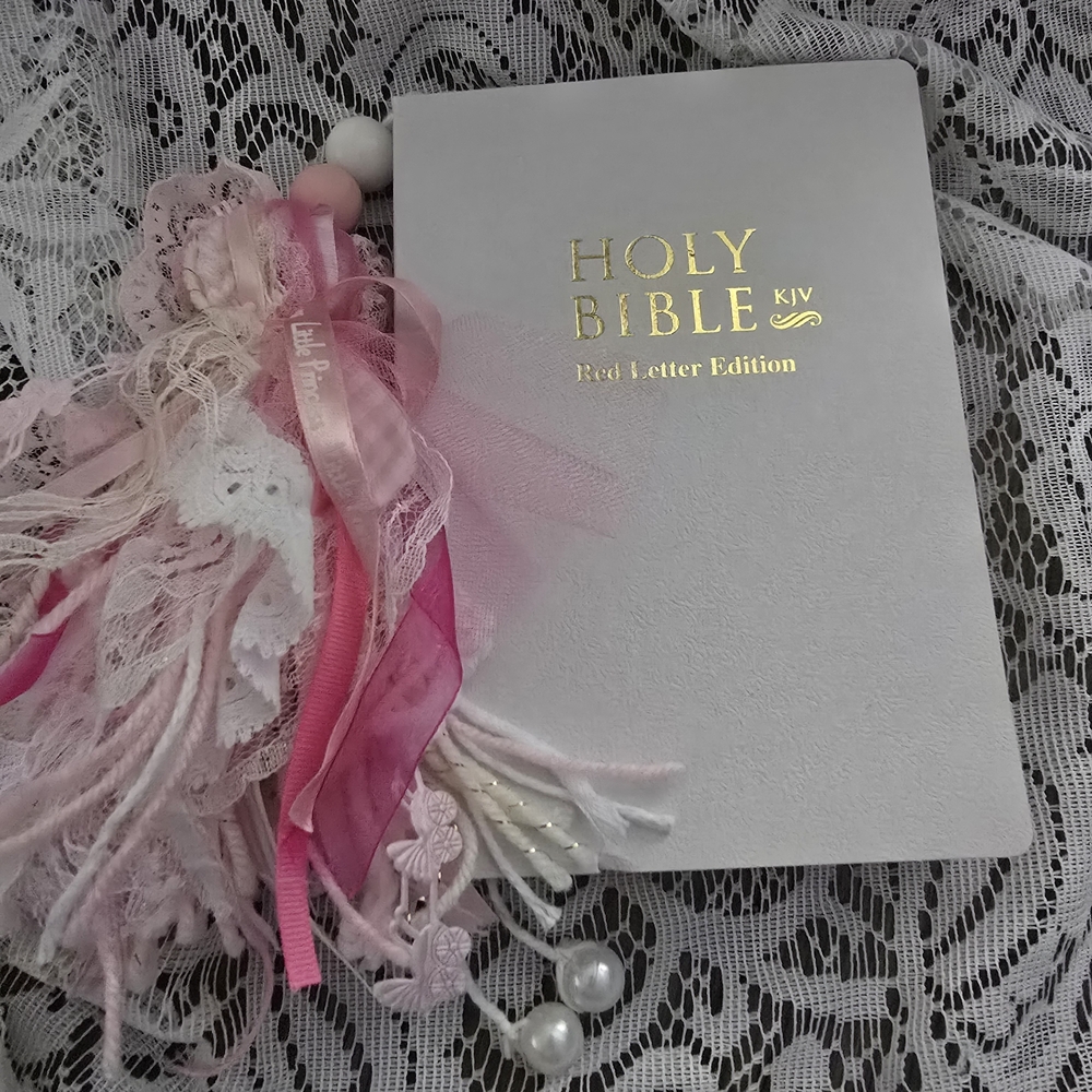 Pink And White Bible Or Book Tassel
